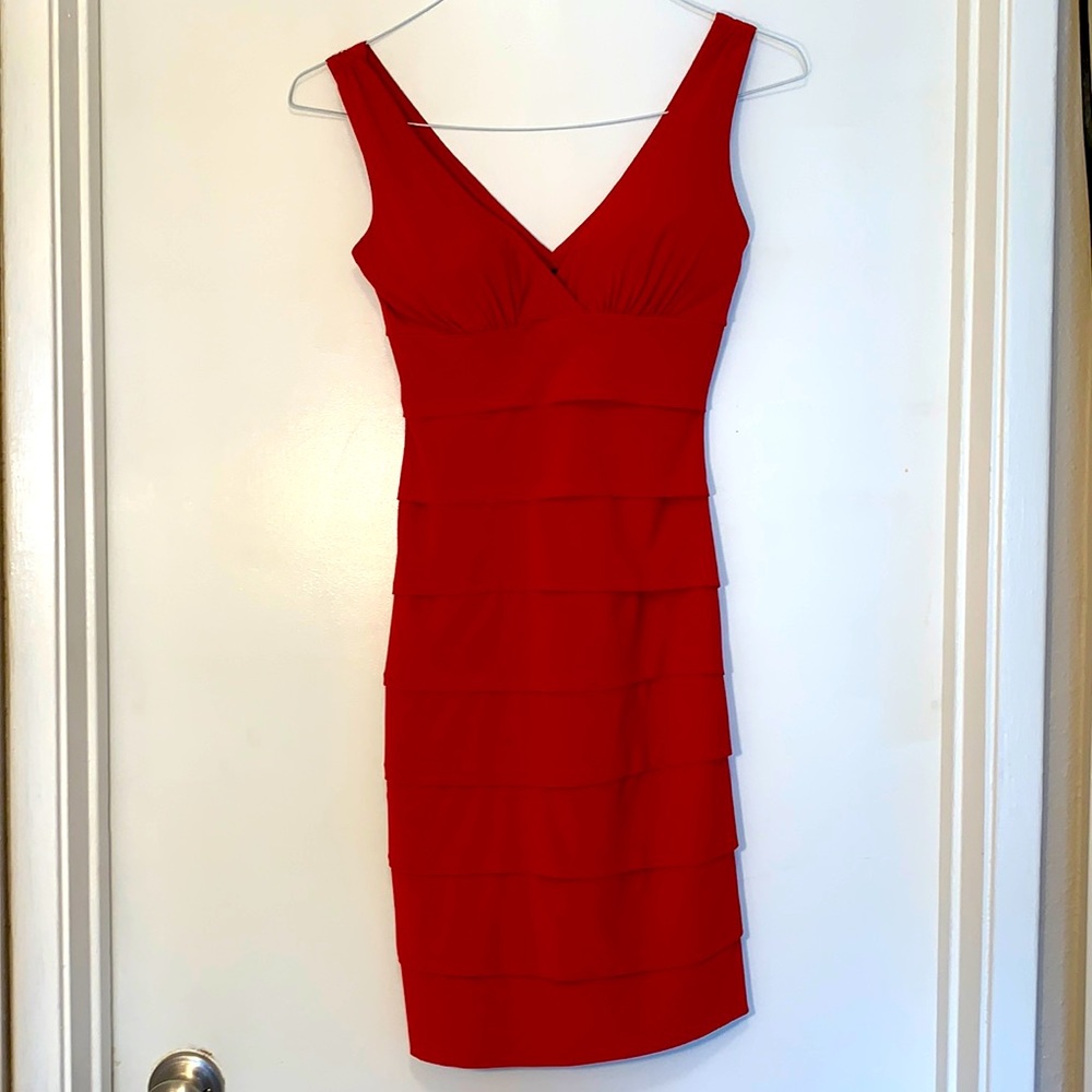 Short red dress